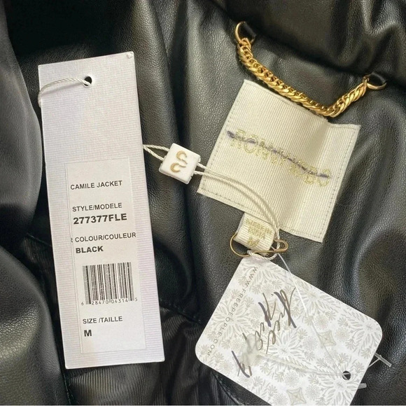 NWT Free People Ronny Kobo Camile Jacket Black Oversized Bomber Faux Leather - Picture 9 of 17